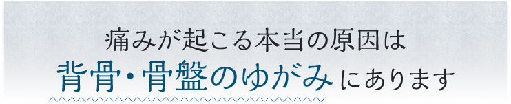 痛みが起こる本当の原因