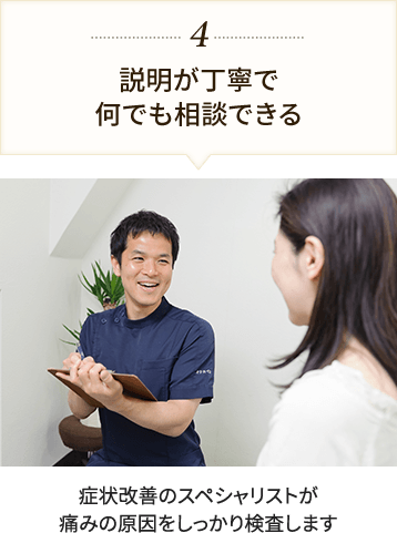 説明が丁寧で何でも相談できる